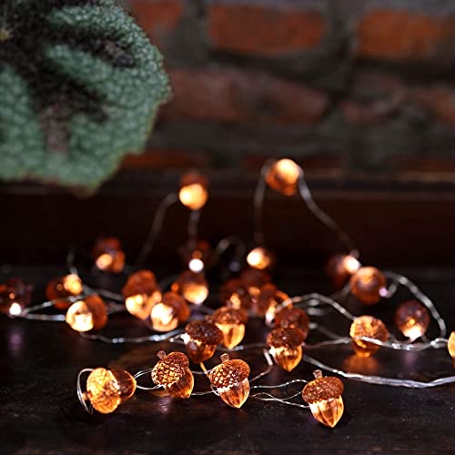 YUYWWAN Guirlande Automne Lumineuse, 3 Mètres 30 LED Lumière avec des Glands D'automne, Décoration Lumineuses LED pour Automne Fêtes, Halloween, Thanksgiving (A) – vue 6