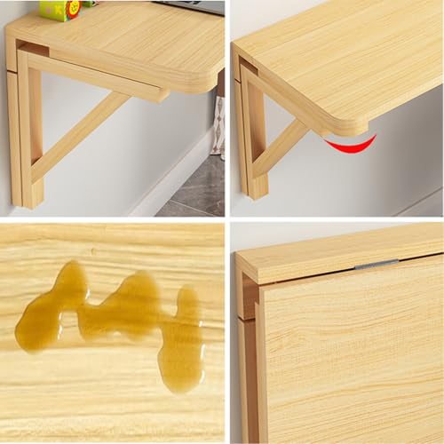 Bureau pliable mural pour petits espaces table compacte 80x60cm - 4