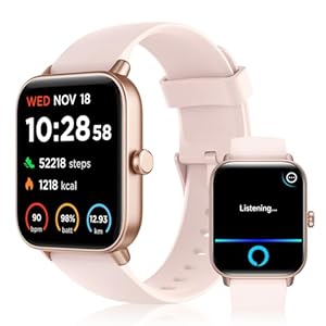 Smart Watch for Women (Alexa Built-in & Bluetooth Call), 1.8″ Smartwatch with SpO2/Heart Rate/Sleep/Stress Monitor, Calorie/Step/Distance Counter, 100 Sport Modes, IP68 Fitness Watch for Android iOS