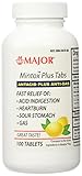 Mintox Plus Antacid Anti-Gas Generic for Maalox Plus Chewable Tablets Lemon Flavor 100 Tablets Per...