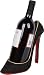 Hilarious Home 8.5" x 7"H High Heel Wine Bottle Holder - Stylish Conversation Starter Wine Rack (Black Lace)