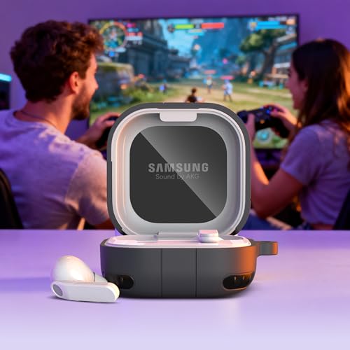 R-fun für Neue Samsung Galaxy Buds 4/4 Pro Silikonhülle, kompatibel mit Samsung Galaxy Buds 4 Kopfhörern, Gaming-Konsole-Design, Dunkelgrau