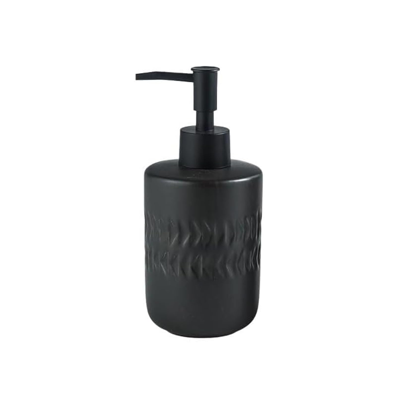 Kxaoxgrc Nero Glass Soap Lotion Dispenser Set, Ceramic Hand Soap Dispenser Black, Grey For Bathroom And Kitchen(Nero)