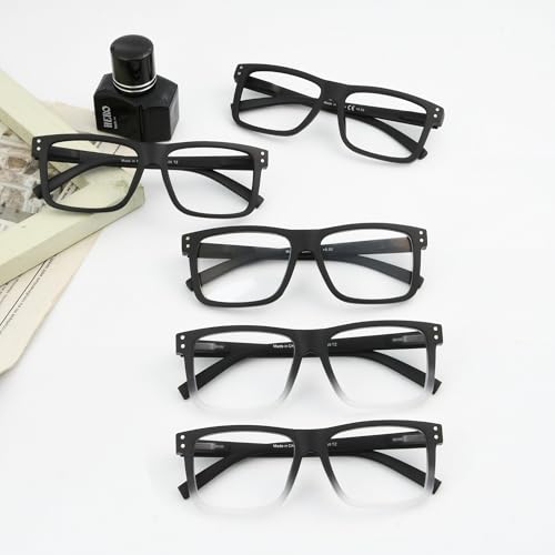 Image of Eyekepper Oversized 0.75 Reading Glasses Men, Readers for Women, 5 pack | Stylish Mens Womens Cheaters,Large Fashion Reader Eyeglasses,All-Day Comfort Spring Hinges,Scratch Resistant Work /Crafts