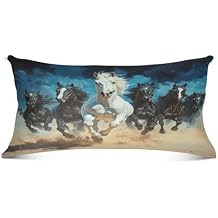 غطاء وسادة Horses Cloud Beige للشعر والبشرة، غطاء وسادة فخم للجسم مقاس 21 بوصة X 54 بوصة، أغطية وسائد سرير طويلة بسحاب للنوم