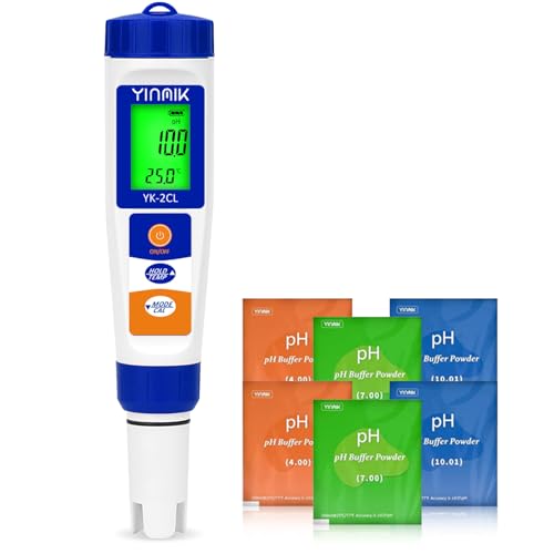 2-in-1 digitale pH-tester chloor / CL2 draagbare
