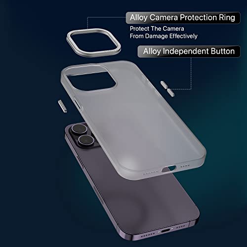 Image of eller sante SAN Pedro Frosted for iPhone 14 Pro Case Cover, 6 Feet Drop Protection, Shockproof, Scratch Resistant, Slim, Thin, Compatible with iPhone 14 Pro Back Cover - White