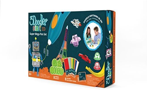 3Doodler Start Mega 3D Pen Set For Kids with Free Refill Filament + DoodleBlocks - STEM Toy For Boys & Girls, Age 6 & Up - Toy of The Year Award Winner