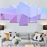 SIGNWIN 5 Panel Canvas Wall Art Modern Art Contemporary Dramatic Geometric Mixed Media Multicolor Patterns for Home Decorations Ready to Hang - 60