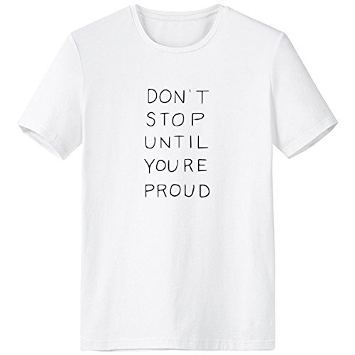 T-shirt blanc tagless motivation grand multicolore pour homme actif