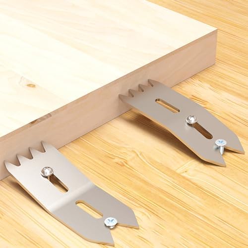 Aramox 4-Piece Woodworking Slab Flattening Mill Clamp Set, Board Fixing Dogs with Marking Points for Parallel Line Drawing