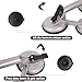 Dawot Glass Suction Cup, 4.65in Triple Vacuum Suction Cup Heavy Duty Industrial Tile Suction Cup to Lift Large Glass, Window Replacement, 330lbs Load Capacity（Silver）