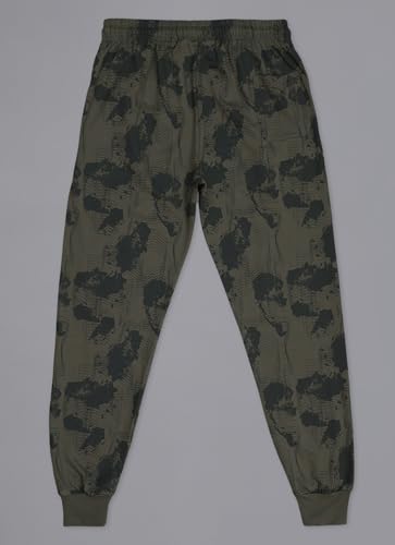 Image of Free Authority Official Harry Potter: Hogwarts Graphic Printed Olive Regular Fit Jogger for Men
