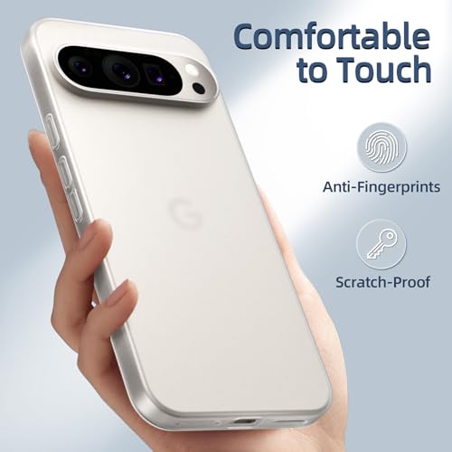 Image of X-level for Google Pixel 9 Pro XL Case, Extra Slim 0.3 mm Thin Translucent Matte Finish Soft Phone Cover, Anti-Scratch Shockproof Case for Google Pixel 9 Pro XL, Translucent White