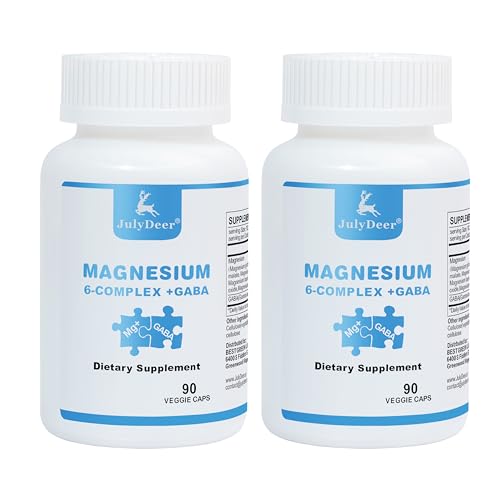 2 Bottles Sixfold Magnesium Complex | 350mg of Magnesium Glycinate, Malate, Citrate, Taurine, Oxide,...