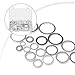 450 Pcs Aluminum Flat Washer Gasket Seal Set for Electrical, Automotive, and Industrial Applications with Storage Box