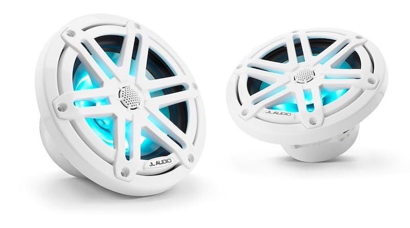 M3 Series 6.5 Marine Coaxial Speakers w/Gloss White Sport Grilles w/RGB LED Lighting - M3-650X-S-Gw-i [010-03064-00]