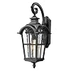 Emliviar 287 Inch Farmhouse Wall Light Large Exterior Wall Sconce for Porch Patio Water Grain Glass in Black Finish WE215BL BK