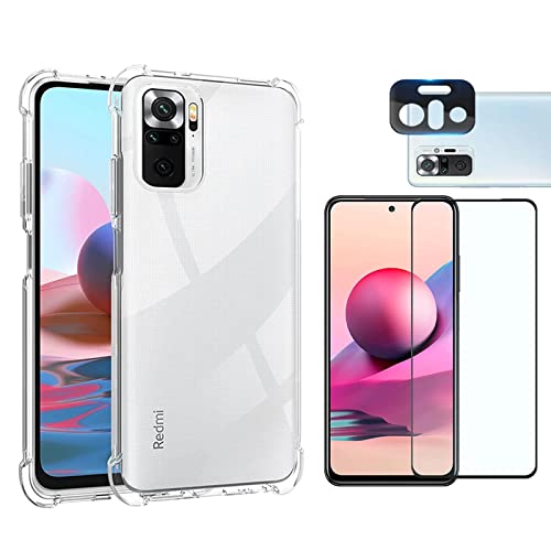 Kit Capa Anti Impacto, Película de Vidro 3D e Lente de Câmera Para Redmi Note 10/10S (6.43 Pol) - Jo