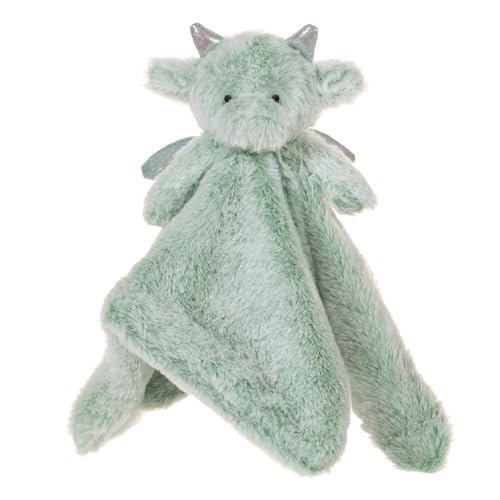 Image of Apricot Lamb Luxury Snuggle Plush Cute Dragon Dinosaur Infant Stuffed Animals Security Blanket Nursery Character Blanket (Green Dragon, 13.8 Inches)