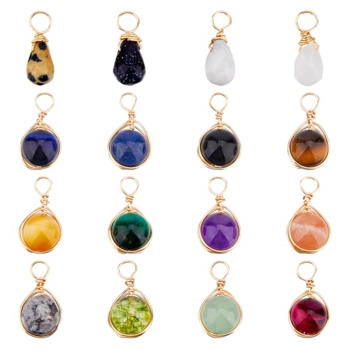 Pendentif cristal de quartz et fil de cuivre doré à l'or fin pour bijoux raffinés