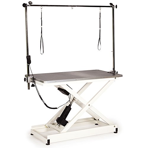 Master Equipment Mesa eléctrica con Mando a Distancia Elevador para Mascotas, Parte Superior Negra