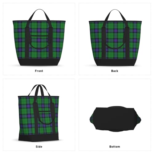 Scottish Clan Armstrong Tartan Plaid Large Capacity Insulated Shopping Tote Bag – Keeps Food Cold/Hot For Hours, Ideal For Travel, Groceries & Outdoor Use2