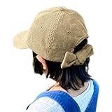 [TRAX SHOP] 帽子 キャップ キッズ リボン バックリボンキャップ コーデュロイ 後ろリボン 春 秋 冬 秋冬 子ども帽子 52センチ 54センチ TGY-0102 (JP, 数字サイズ, 52.0 cm, 54.0 cm, ライトベージュ)