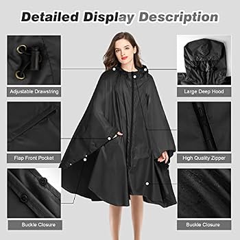 Lively Life Poncho de pluie imperméable pour adultes, multi-usages Cape de pluie avec capuche Packable Toile d'abris au sol, idéale pour le camping en plein air, la pêche, vert, L-XL