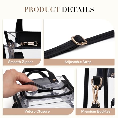 Missnine Small Clear Bag For Stadium Event Approved Clear Purse Women Pvc Crossbody Bag Concert Shoulder Handbag thumb #3