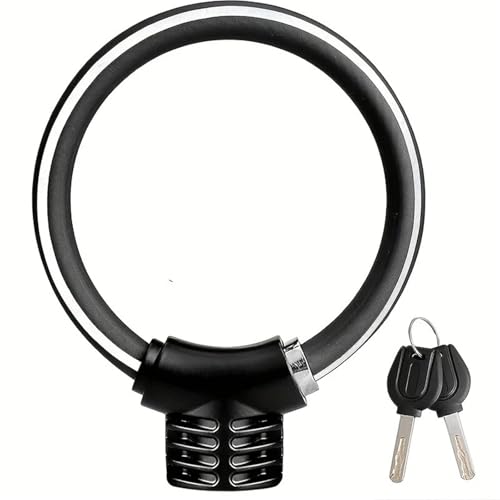 Antivol moto de guidon reflechissant avec cable acier epais