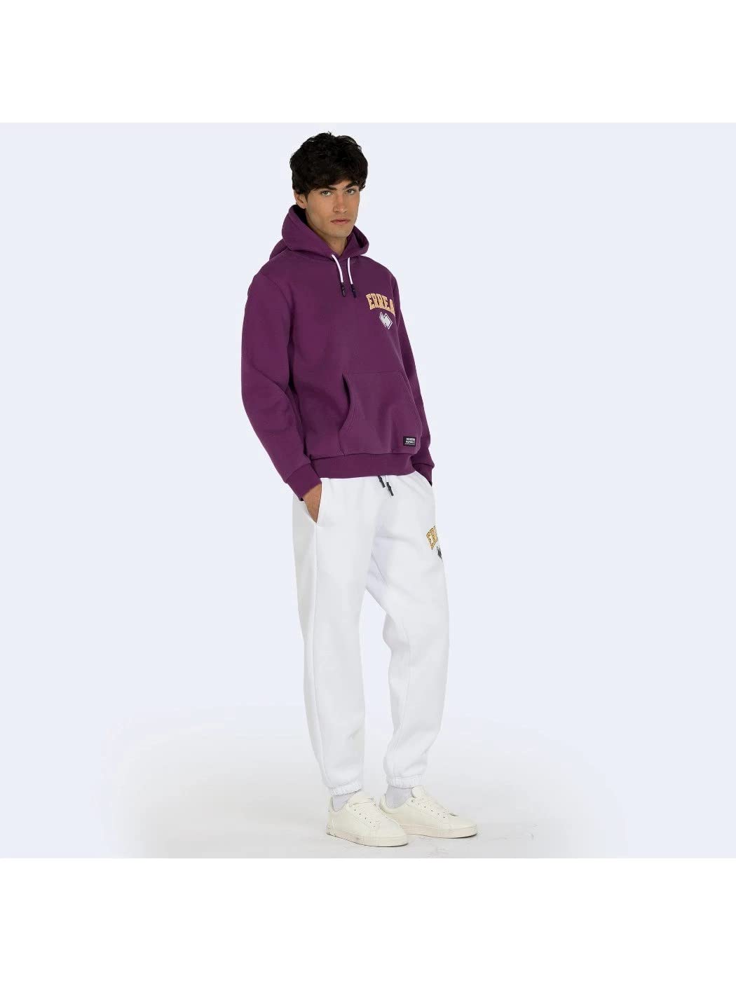 Errea Bluza Graphic Hoody 50 Man, Bluza z Kapturem Męska Rozpinana, Fioletowy, XS