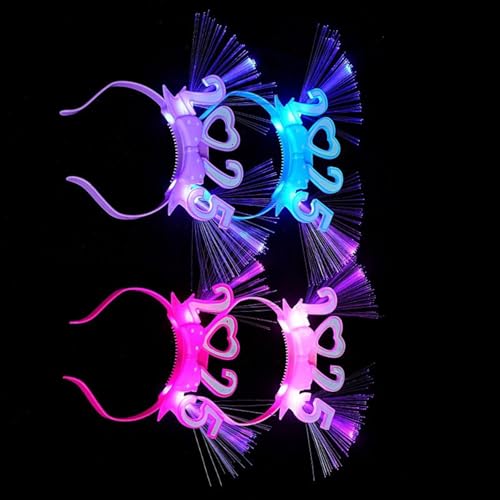 jiingekk 5lots - Diadema LED brillante con forma de letra de número 2025 para niños y adolescentes, accesorio de fiesta