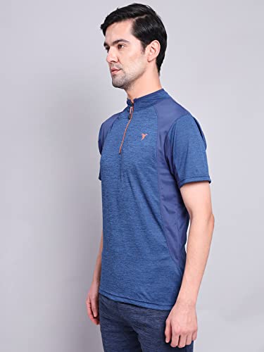 Image of TECHNOSPORT Men's Polyester Slim Fit T-Shirt