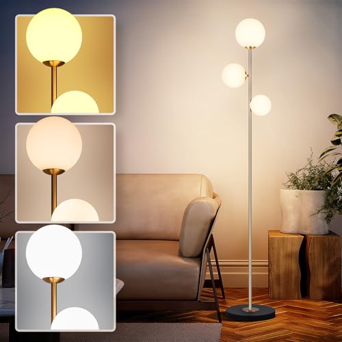 Soilsiu 3 Globe Floor Lamp - Mid Century Modern Standing