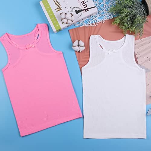 Poroka 5 Pack Girls Dance Tank Top Racerback Sleeveless Tops Crop Tank Top Dance Ballet Top For Little Girls #TOP3