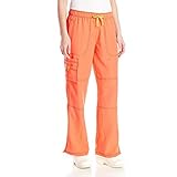 WonderWink Women's Four Stretch Cargo Scrub Pant, Coral Reef, Small