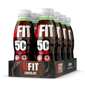 UFIT High 50g Protein Shake – Chocolate Flavour – No Added Sugar – Low in Fat – Ready to Drink -Pack of 8 x 500 ml (Packaging May Vary)