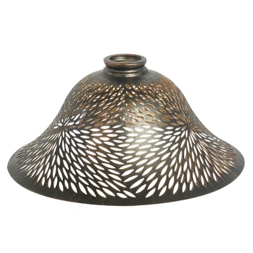 Ceiling Fan Light Covers, Pendant Light Shade Replacement with 1.65" Fitter, ALUCSET 5.5" Height and 12.2" Diameter, Metal Bell Cover for Chandelier W