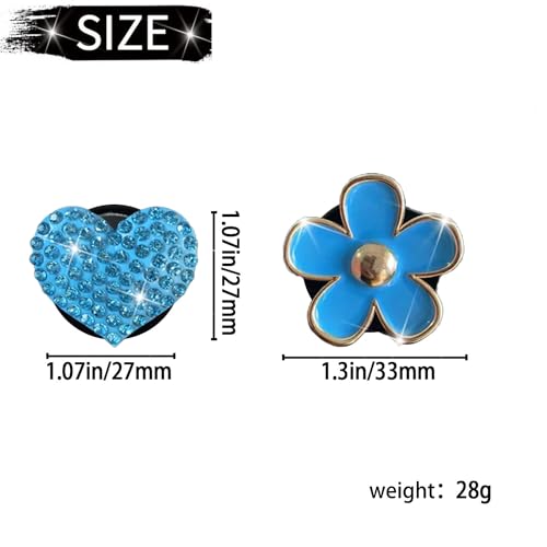 Image of 4PCS Car Air Vent Clips with Fragrance Pads, Cute Flower Air Fresheners | Daisy, Heart-Shaped Vent Clip, Car Interior Decor Charm, Car Decor Accessories, for Women and Girls, Interior Aesthetic