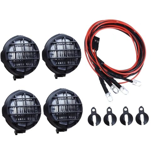 Luces vehículo RC para crawler 1/10 compatible con Axial Scx10 y Traxxas pantalla de luz blanca