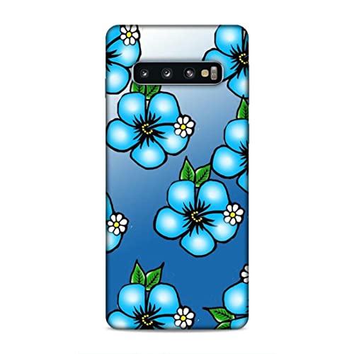 Image of Printed Mobile Back Hard Case Cover for Samsung Galaxy S10 | Blue, Flowers, Floral Art, Nature Love -16