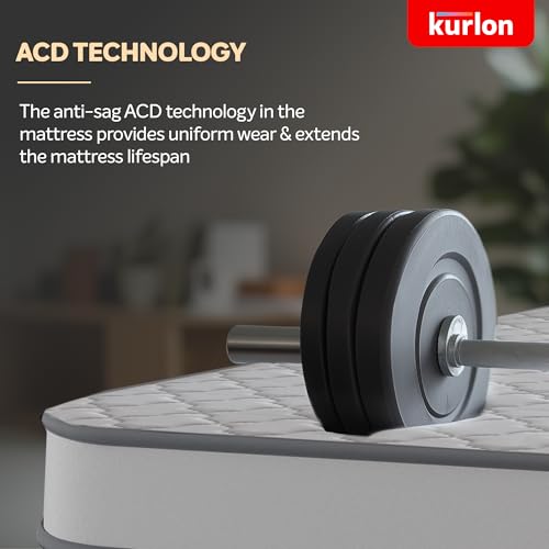 Image of Kurlon Klassic Essential Mattress | ACD Technology | Rubberized Coir | STR8 Coir Pad | HR Foam | Medium Firm Comfort | Polar Fleece Fabric | Double Quilted Layer | Double |84x48x5| 10 Years Warranty