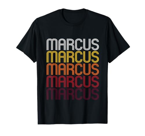 Marcus Retro Wordmark Pattern - Vintage Style T-shirt