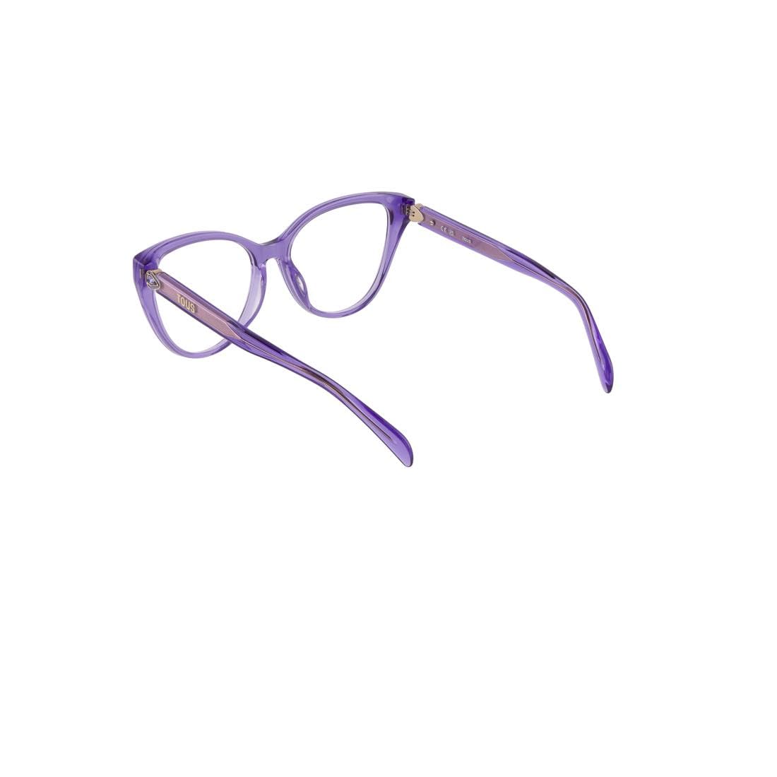 Tous Brille mit Sehstärke für Damen optional mit Sonnenbrillentönung oder Blaulichtfilter, Schmetterling, gefertigt aus Celluloseacetat, Modell: VTOB95S (inklusive Brillenetui)