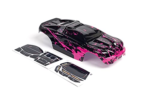 Corps personnalisé Muddy Hot Rose sur noir pour e-Revo Mini 1/16 ERMN-HP-01
