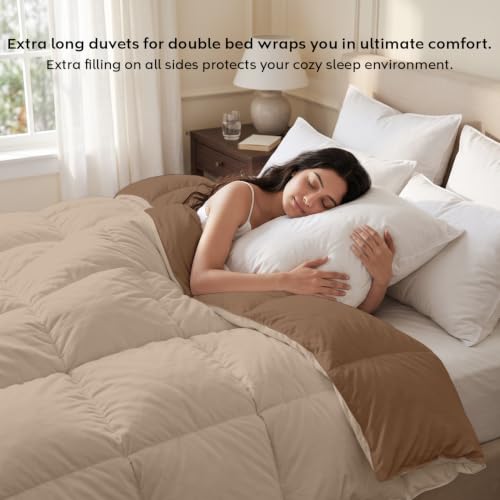 Image of AYKA Reversible Comforter 220 GSM Microfiber Reversible AC Comforter /Blanket for Winter /Quilt /Dohar /Duvets for King Size Blanket /Comforter Double Bed (Taupe & Brown, 60 * 90)
