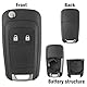2 Stück 2 Tasten Schlüsselgehäuse Kompatibel für Opel Insignia Astra Meriva Mokka Zafira Adam Chevrolet Cruze Aveo Orlando Spark Trax Matiz Captiva Auto Schlüssel Fernbedienung Autoschlüssel Gehäuse