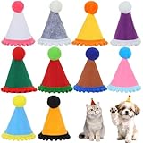 10 STK Mini Partyhüte Für Kuscheltiere, Kleine Bunt Partyhut Kegelhüte Verstellbarer Partyhüten Für Geburtstagspartys, Puppen, Hunde, Katzen, Verschiedene Tiergeburtstagsdekorationen, Partydekor