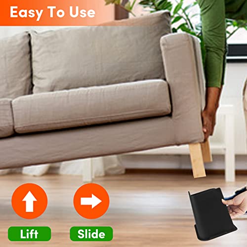 Dedu Bed Risers 6 Inch Heavy Duty 6 Pack, Furniture Risers For Sofas Oversized Supports Up To 6600 Lbs, Upgrade Couch Risers L Shape For Sofas, Couch, Desk Or Chair #TOP6